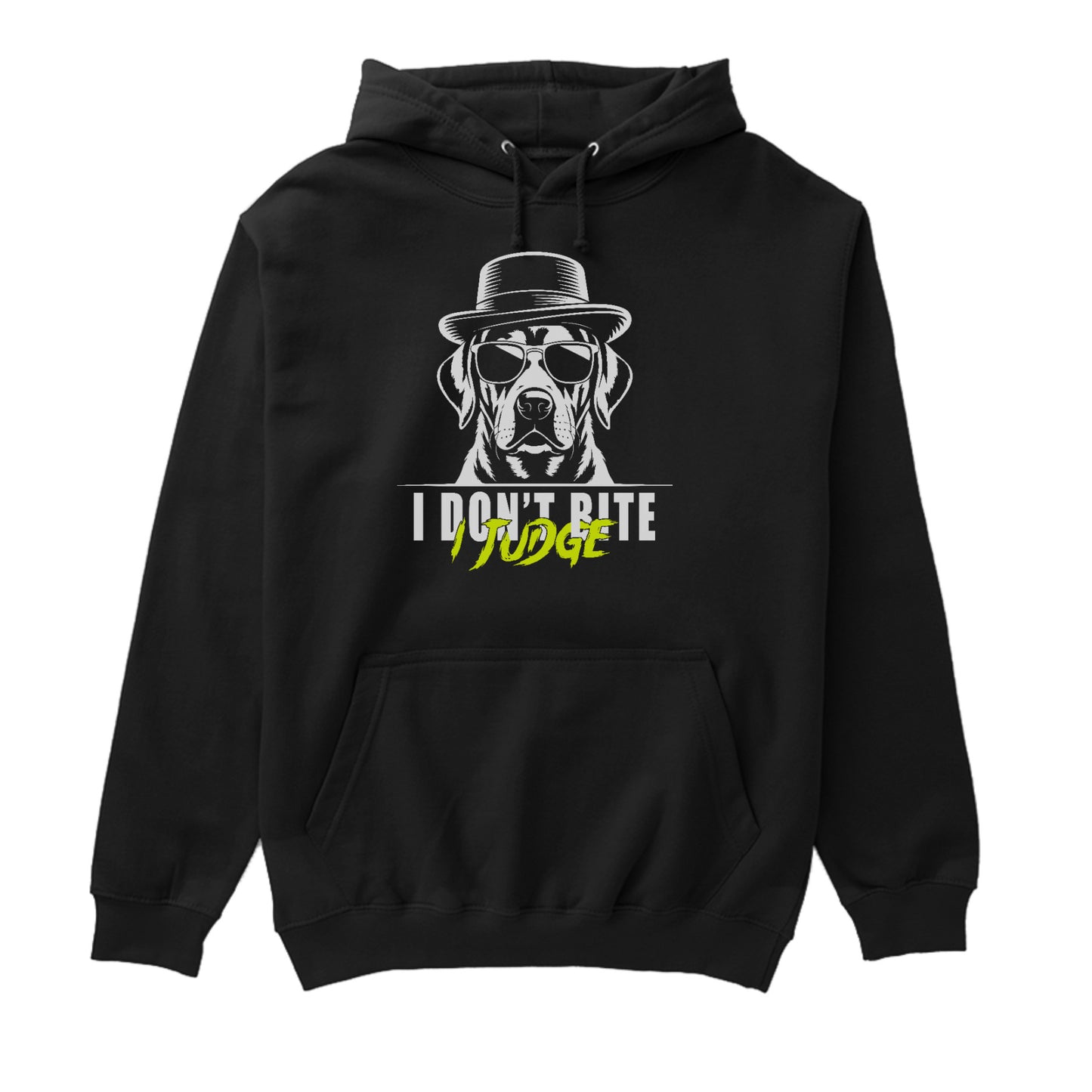 Dog Hoodie “I Don’t Bite I Judge” – Premium Streetwear
