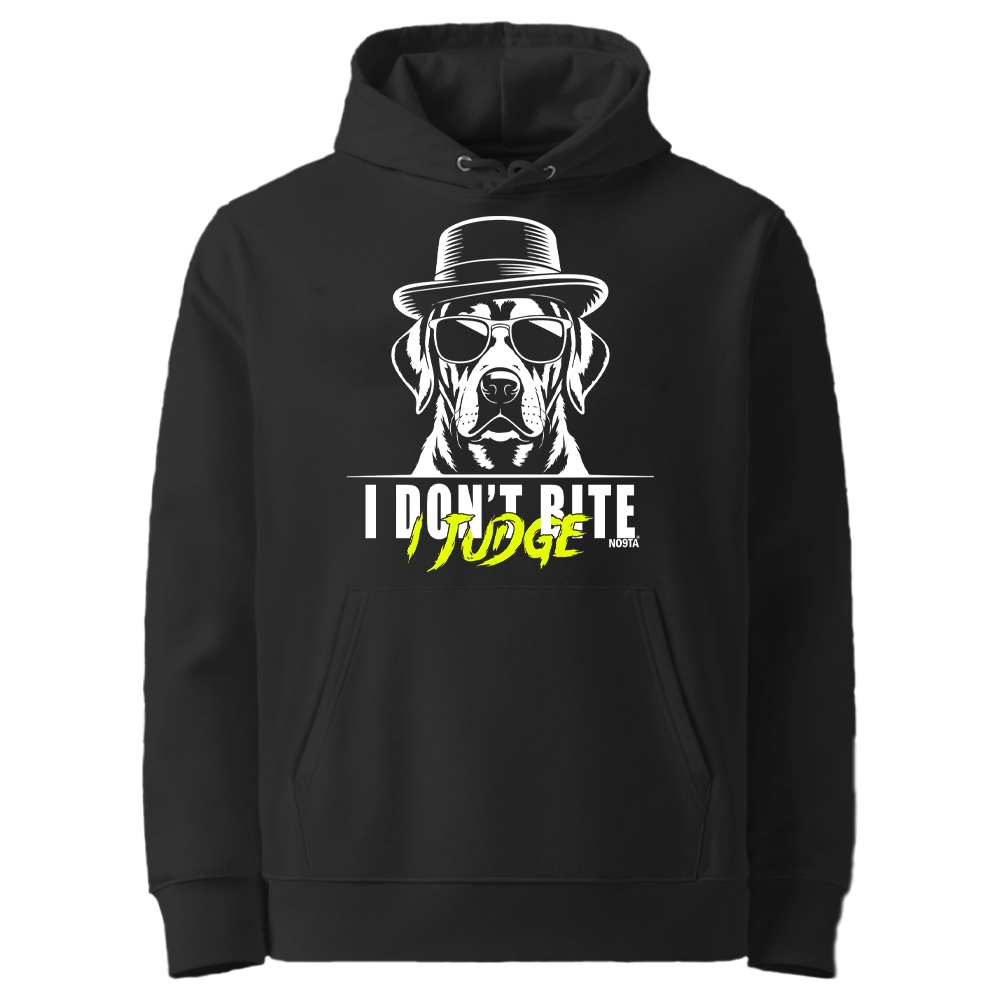 Dog Hoodie “I Don’t Bite I Judge” – Premium Streetwear