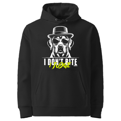 Dog Hoodie “I Don’t Bite I Judge” – Premium Streetwear