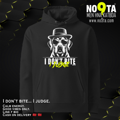 Dog Hoodie “I Don’t Bite I Judge” – Premium Streetwear
