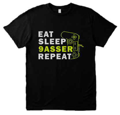 Eat Sleep 9assar Repeat T-shirt – Funny Moroccan Streetwear