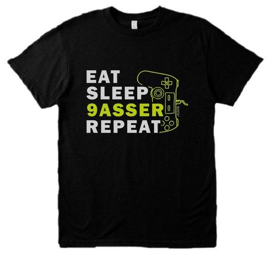 Eat Sleep 9assar Repeat T-shirt – Funny Moroccan Streetwear
